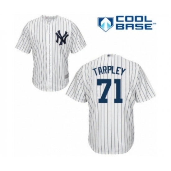 Youth New York Yankees #71 Stephen Tarpley Authentic White Home Baseball Player Jersey Youth New York Yankees #71 Stephen Tarpley Authentic White Home Baseball Player Jersey