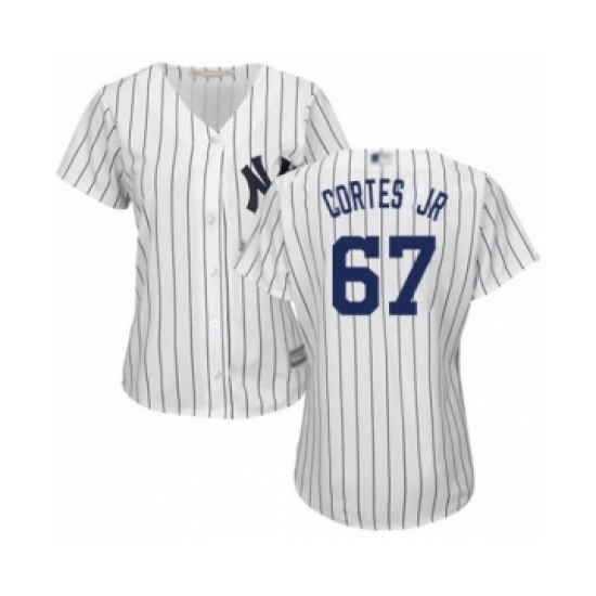 Women's New York Yankees #67 Nestor Cortes Jr. Authentic White Home Baseball Player Jersey Women's New York Yankees #67 Nestor Cortes Jr. Authentic White Home Baseball Player Jersey