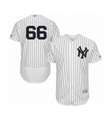 Men's New York Yankees #66 Kyle Higashioka White Home Flex Base Authentic Collection Baseball Player Jersey