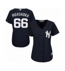Women's New York Yankees #66 Kyle Higashioka Authentic Navy Blue Alternate Baseball Player Jersey