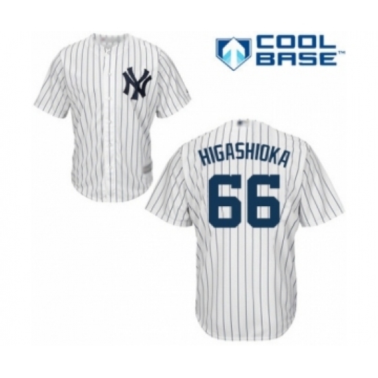 Youth New York Yankees #66 Kyle Higashioka Authentic White Home Baseball Player Jersey Youth New York Yankees #66 Kyle Higashioka Authentic White Home Baseball Player Jersey