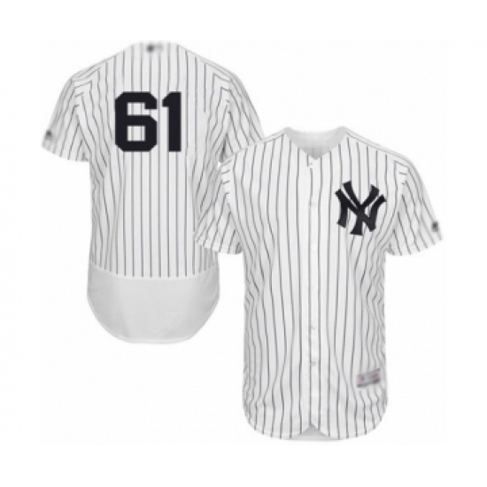 Men's New York Yankees #61 Ben Heller White Home Flex Base Authentic Collection Baseball Player Jersey Men's New York Yankees #61 Ben Heller White Home Flex Base Authentic Collection Baseball Player Jersey