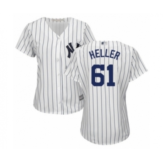 Women's New York Yankees #61 Ben Heller Authentic White Home Baseball Player Jersey Women's New York Yankees #61 Ben Heller Authentic White Home Baseball Player Jersey