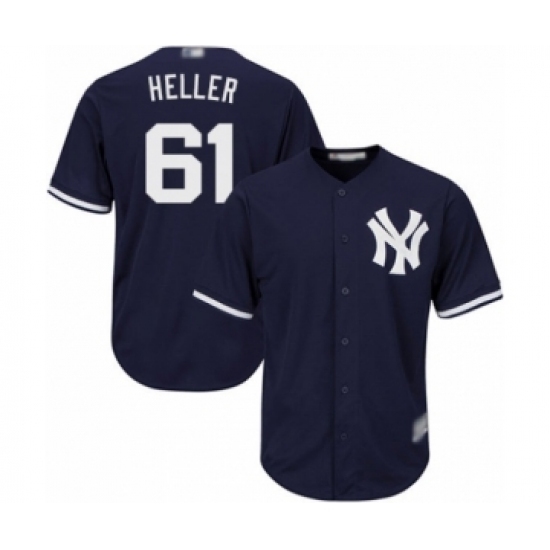 Youth New York Yankees #61 Ben Heller Authentic Navy Blue Alternate Baseball Player Jersey Youth New York Yankees #61 Ben Heller Authentic Navy Blue Alternate Baseball Player Jersey