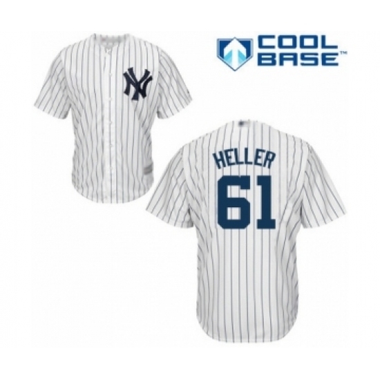 Youth New York Yankees #61 Ben Heller Authentic White Home Baseball Player Jersey Youth New York Yankees #61 Ben Heller Authentic White Home Baseball Player Jersey