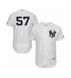 Men's New York Yankees #57 Chad Green White Home Flex Base Authentic Collection Baseball Player Jersey Men's New York Yankees #57 Chad Green White Home Flex Base Authentic Collection Baseball Player Jersey
