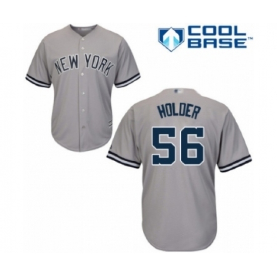Youth New York Yankees #56 Jonathan Holder Authentic Grey Road Baseball Player Jersey Youth New York Yankees #56 Jonathan Holder Authentic Grey Road Baseball Player Jersey
