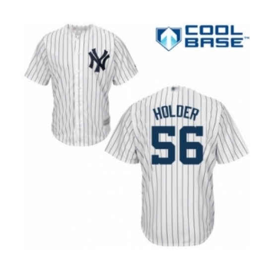 Youth New York Yankees #56 Jonathan Holder Authentic White Home Baseball Player Jersey Youth New York Yankees #56 Jonathan Holder Authentic White Home Baseball Player Jersey
