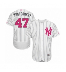 Men's New York Yankees #47 Jordan Montgomery Authentic White 2016 Mother's Day Fashion Flex Base Baseball Player Jersey Men's New York Yankees #47 Jordan Montgomery Authentic White 2016 Mother's Day Fashion Flex Base Baseball Player Jersey