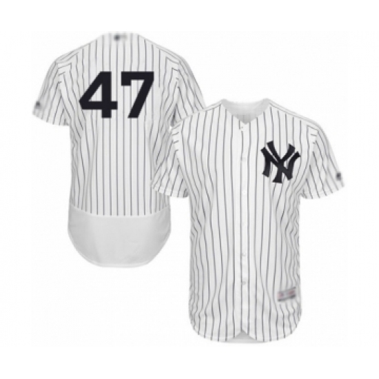 Men's New York Yankees #47 Jordan Montgomery White Home Flex Base Authentic Collection Baseball Player Jersey Men's New York Yankees #47 Jordan Montgomery White Home Flex Base Authentic Collection Baseball Player Jersey