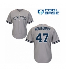 Youth New York Yankees #47 Jordan Montgomery Authentic Grey Road Baseball Player Jersey Youth New York Yankees #47 Jordan Montgomery Authentic Grey Road Baseball Player Jersey