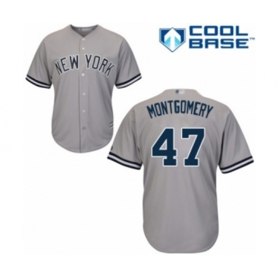 Youth New York Yankees #47 Jordan Montgomery Authentic Grey Road Baseball Player Jersey Youth New York Yankees #47 Jordan Montgomery Authentic Grey Road Baseball Player Jersey
