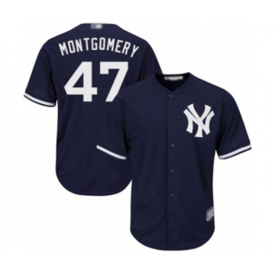 Youth New York Yankees #47 Jordan Montgomery Authentic Navy Blue Alternate Baseball Player Jersey Youth New York Yankees #47 Jordan Montgomery Authentic Navy Blue Alternate Baseball Player Jersey