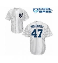 Youth New York Yankees #47 Jordan Montgomery Authentic White Home Baseball Player Jersey Youth New York Yankees #47 Jordan Montgomery Authentic White Home Baseball Player Jersey