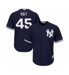 Youth New York Yankees #45 Luke Voit Authentic Navy Blue Alternate Baseball Player Jersey Youth New York Yankees #45 Luke Voit Authentic Navy Blue Alternate Baseball Player Jersey