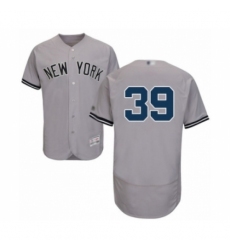 Men's New York Yankees #39 Mike Tauchman Grey Road Flex Base Authentic Collection Baseball Player Jersey
