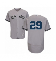 Men's New York Yankees #29 Gio Urshela Grey Road Flex Base Authentic Collection Baseball Player Jersey