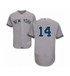 Men's New York Yankees #14 Tyler Wade Grey Road Flex Base Authentic Collection Baseball Player Jersey