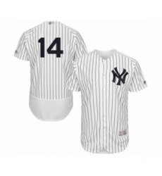 Men's New York Yankees #14 Tyler Wade White Home Flex Base Authentic Collection Baseball Player Jersey