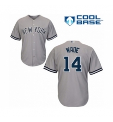 Youth New York Yankees #14 Tyler Wade Authentic Grey Road Baseball Player Jersey