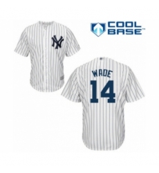 Youth New York Yankees #14 Tyler Wade Authentic White Home Baseball Player Jersey