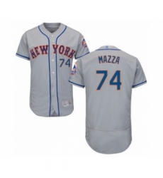 Men's New York Mets #74 Chris Mazza Grey Road Flex Base Authentic Collection Baseball Player Jersey