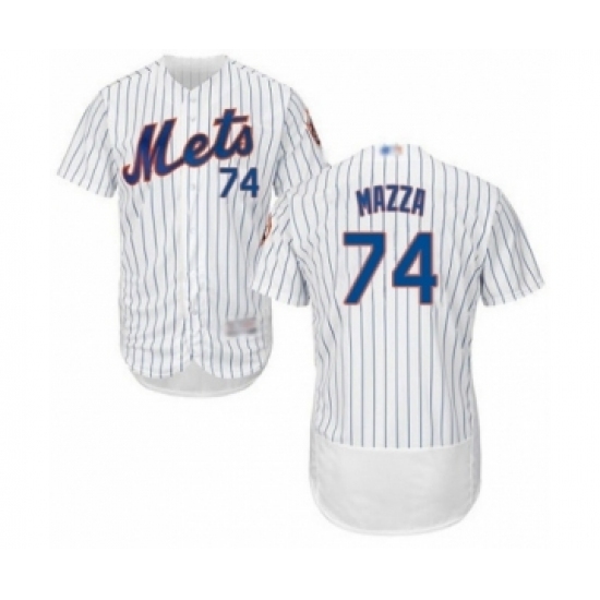 Men's New York Mets #74 Chris Mazza White Home Flex Base Authentic Collection Baseball Player Jersey Men's New York Mets #74 Chris Mazza White Home Flex Base Authentic Collection Baseball Player Jersey