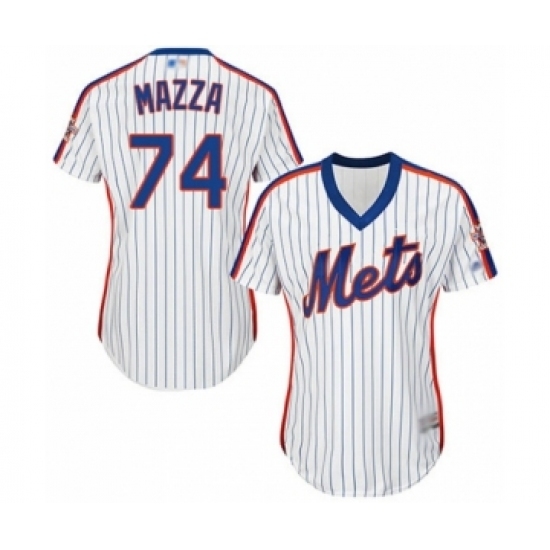 Women's New York Mets #74 Chris Mazza Authentic White Alternate Cool Base Baseball Player Jersey Women's New York Mets #74 Chris Mazza Authentic White Alternate Cool Base Baseball Player Jersey