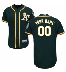 Men's Oakland Athletics Majestic Alternate Green Flex Base Authentic Collection Custom Jersey