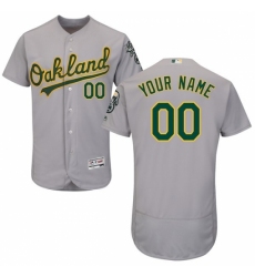 Men's Oakland Athletics Majestic Road Gray Flex Base Authentic Collection Custom Jersey