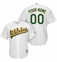 Men's Oakland Athletics Majestic White Home Cool Base Custom Jersey