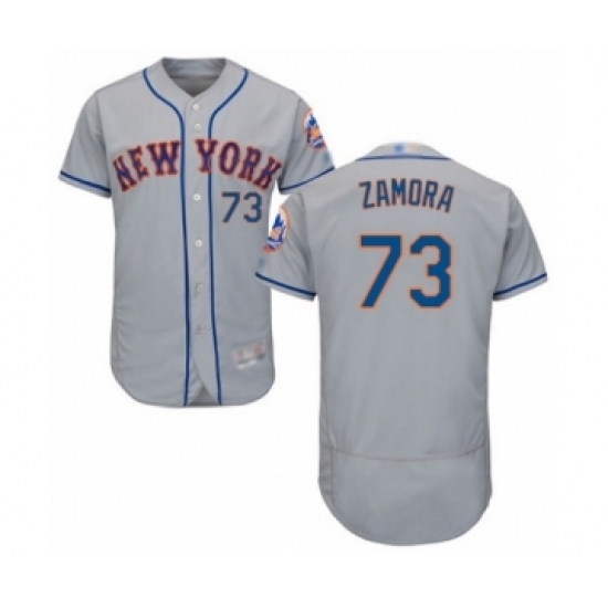 Men's New York Mets #73 Daniel Zamora Grey Road Flex Base Authentic Collection Baseball Player Jersey Men's New York Mets #73 Daniel Zamora Grey Road Flex Base Authentic Collection Baseball Player Jersey