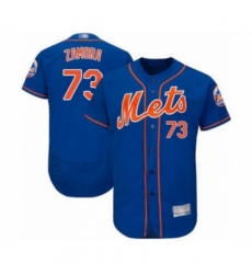 Men's New York Mets #73 Daniel Zamora Royal Blue Alternate Flex Base Authentic Collection Baseball Player Jersey