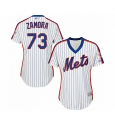 Women's New York Mets #73 Daniel Zamora Authentic White Alternate Cool Base Baseball Player Jersey