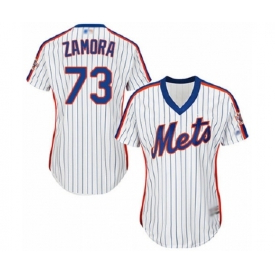 Women's New York Mets #73 Daniel Zamora Authentic White Alternate Cool Base Baseball Player Jersey Women's New York Mets #73 Daniel Zamora Authentic White Alternate Cool Base Baseball Player Jersey