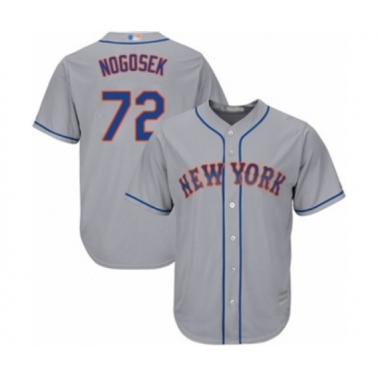 Youth New York Mets #72 Stephen Nogosek Authentic Grey Road Cool Base Baseball Player Jersey Youth New York Mets #72 Stephen Nogosek Authentic Grey Road Cool Base Baseball Player Jersey