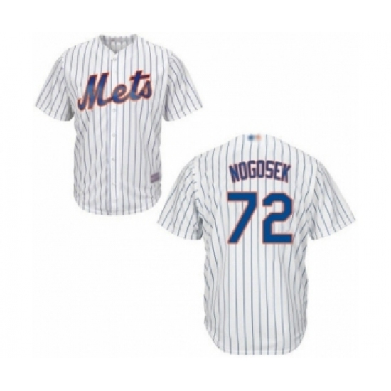 Youth New York Mets #72 Stephen Nogosek Authentic White Home Cool Base Baseball Player Jersey Youth New York Mets #72 Stephen Nogosek Authentic White Home Cool Base Baseball Player Jersey