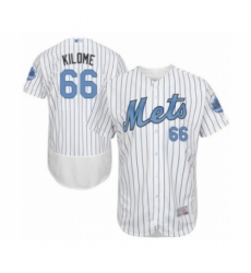 Men's New York Mets #66 Franklyn Kilome Authentic White 2016 Father's Day Fashion Flex Base Baseball Player Jersey