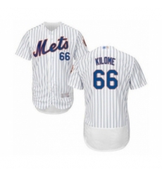 Men's New York Mets #66 Franklyn Kilome White Home Flex Base Authentic Collection Baseball Player Jersey