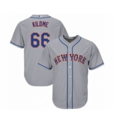 Youth New York Mets #66 Franklyn Kilome Authentic Grey Road Cool Base Baseball Player Jersey