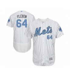 Men's New York Mets #64 Chris Flexen Authentic White 2016 Father's Day Fashion Flex Base Baseball Player Jersey