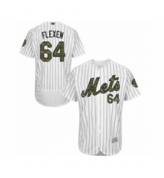 Men's New York Mets #64 Chris Flexen Authentic White 2016 Memorial Day Fashion Flex Base Baseball Player Jersey