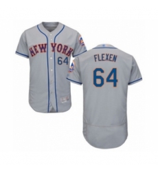 Men's New York Mets #64 Chris Flexen Grey Road Flex Base Authentic Collection Baseball Player Jersey