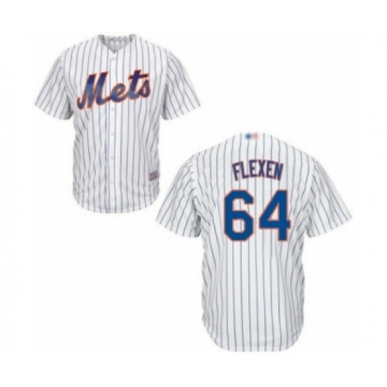 Youth New York Mets #64 Chris Flexen Authentic White Home Cool Base Baseball Player Jersey Youth New York Mets #64 Chris Flexen Authentic White Home Cool Base Baseball Player Jersey