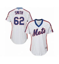 Women's New York Mets #62 Drew Smith Authentic White Alternate Cool Base Baseball Player Jersey