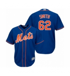 Youth New York Mets #62 Drew Smith Authentic Royal Blue Alternate Home Cool Base Baseball Player Jersey