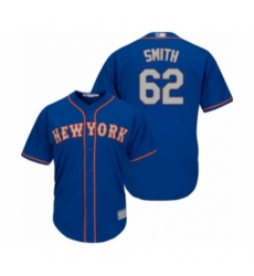 Youth New York Mets #62 Drew Smith Authentic Royal Blue Alternate Road Cool Base Baseball Player Jersey