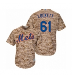 Men's New York Mets #61 Walker Lockett Authentic Camo Alternate Cool Base Baseball Player Jersey