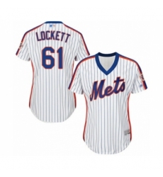 Women's New York Mets #61 Walker Lockett Authentic White Alternate Cool Base Baseball Player Jersey