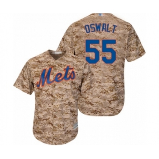 Men's New York Mets #55 Corey Oswalt Authentic Camo Alternate Cool Base Baseball Player Jersey Men's New York Mets #55 Corey Oswalt Authentic Camo Alternate Cool Base Baseball Player Jersey